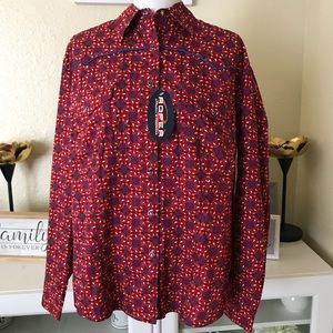 Roper western style long sleeve button top (F17)